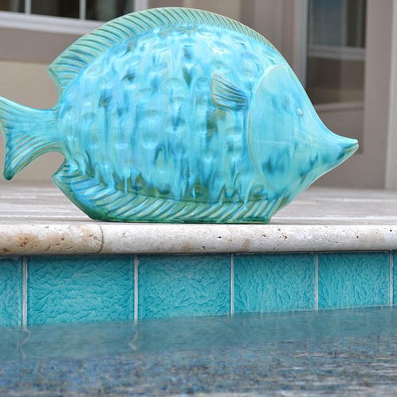 Moonscape Turquoise 6x6 Glass Pool Tile - Image 3