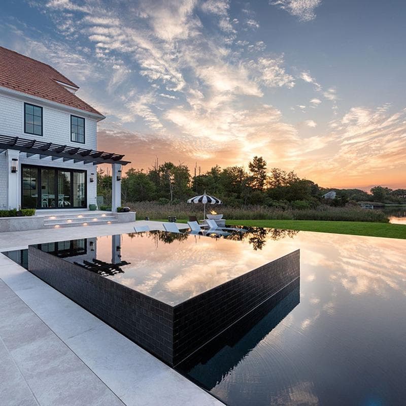 Subway Black 2x4 Glass Mosaic 12"x12" Pool Tile - Image 3