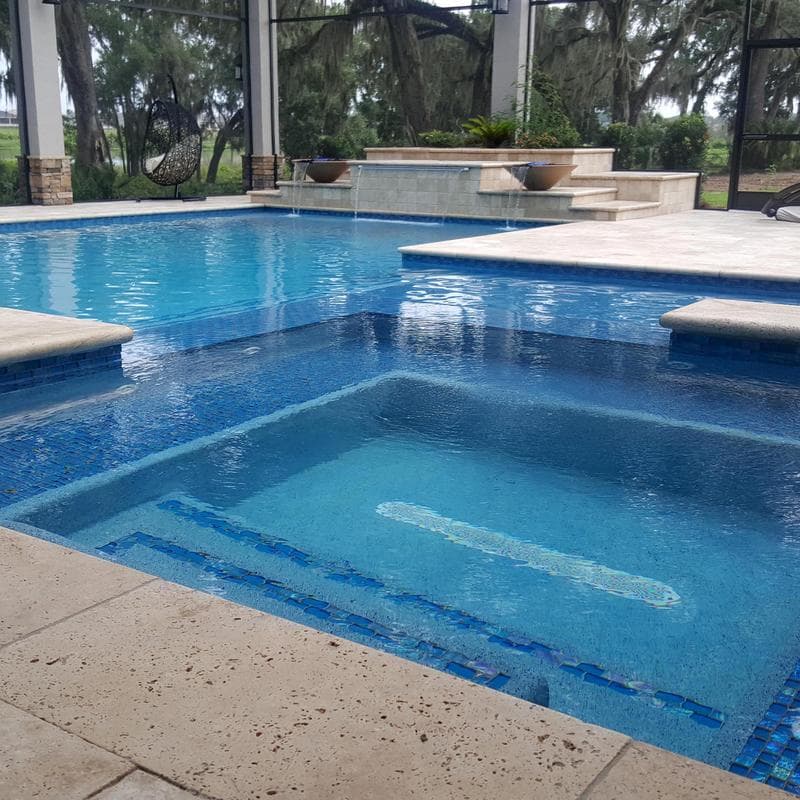 Twilight Azure 1x1 Glass Mosaic 12"x12" Pool Tile - Image 4