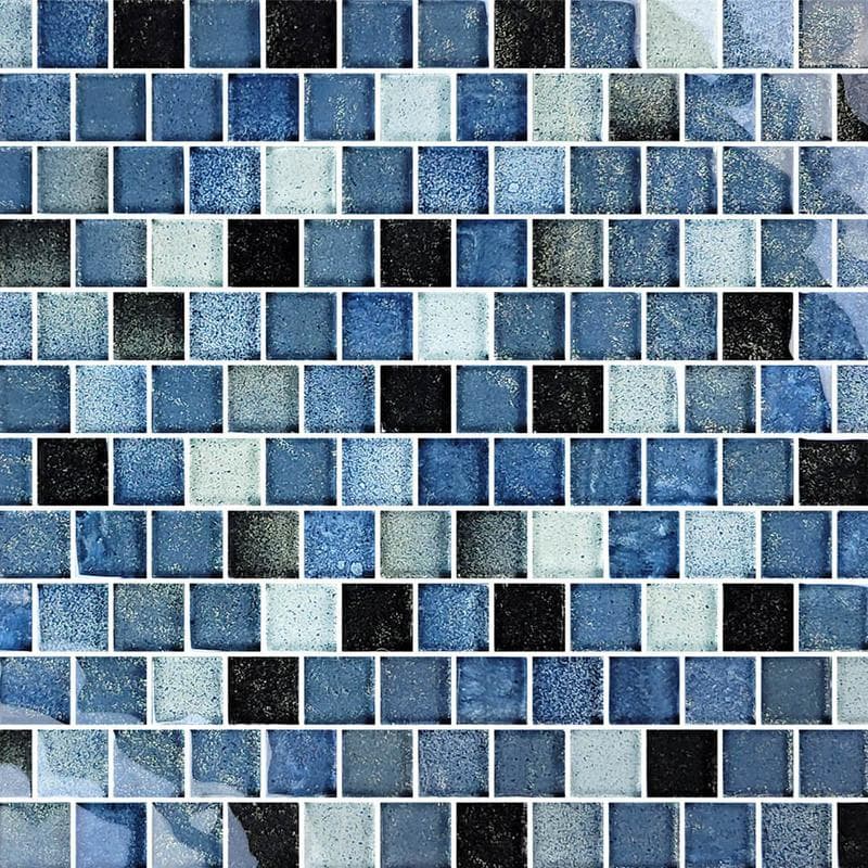 Crystal Waters Lagoon 1x1 Glass Mosaic 12"x12" Pool Tile - Image 1