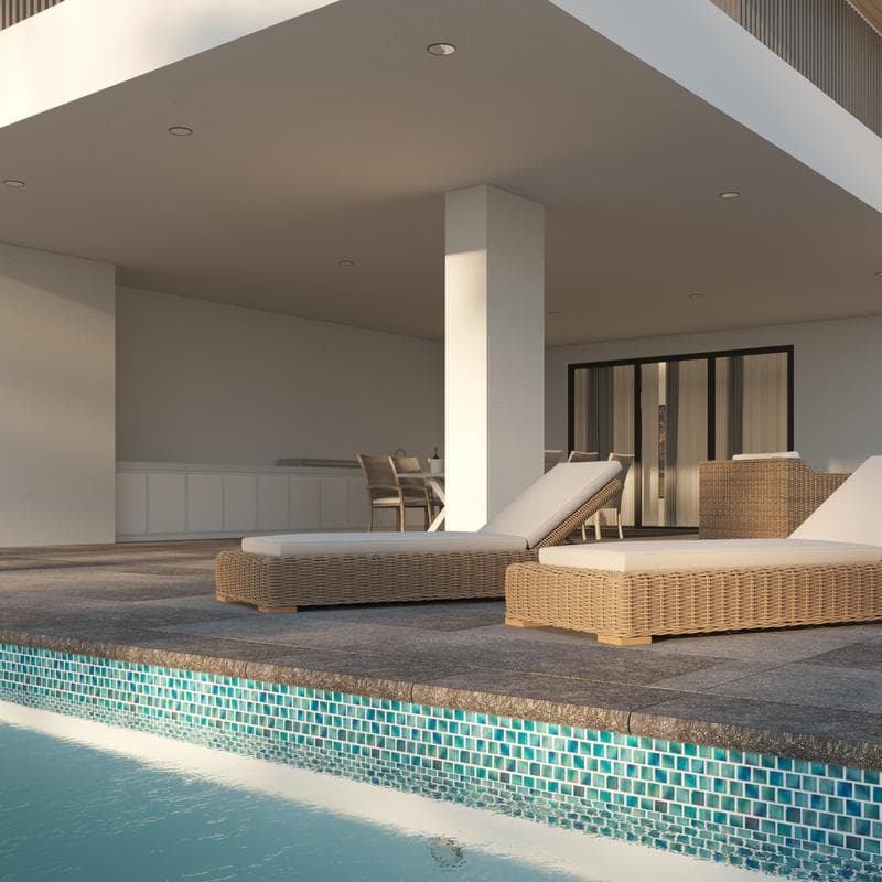 Aquabella Constellations Leo 1x1 Glass Mosaic 12"x12" Pool Tile - Image 7