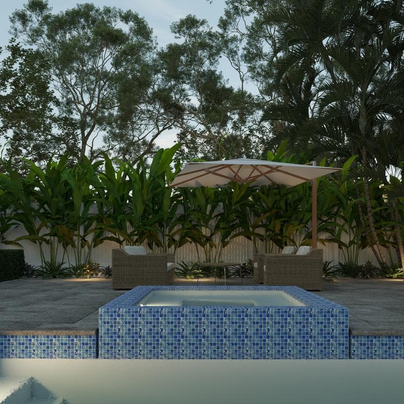 Aquabella Night Life Ballad 1x1 Glass Mosaic 12"x12" Pool Tile (NL-1131) - Image 17