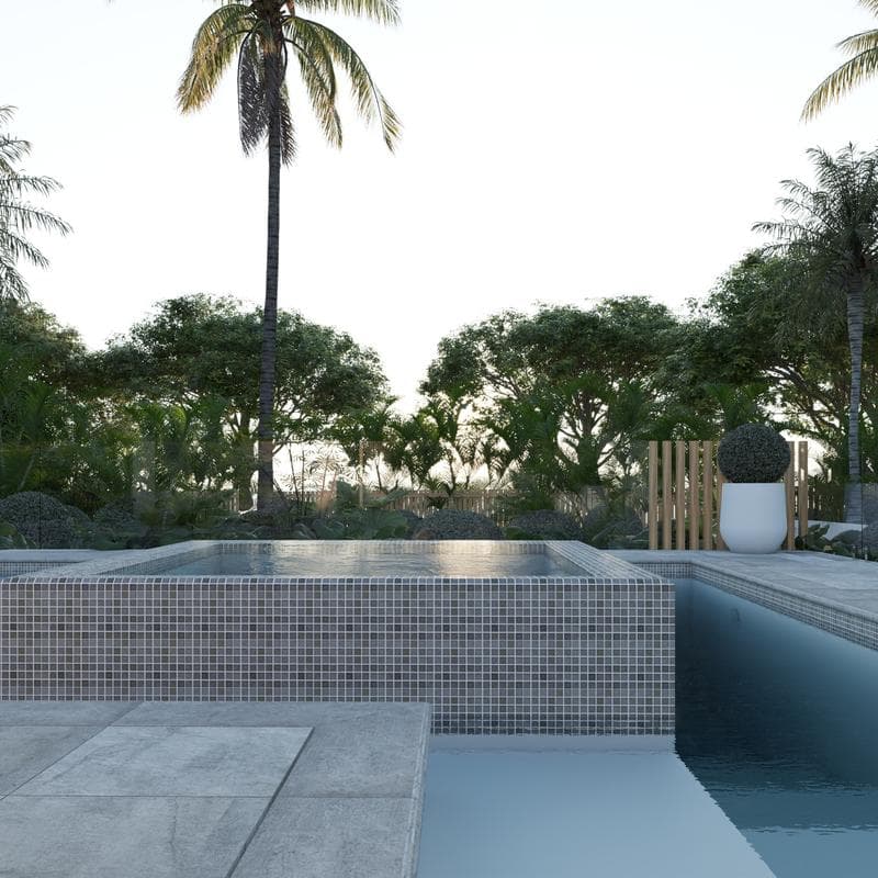 Aquabella Night Life Melody 1x1 Glass Mosaic 12"x12" Pool Tile (NL-1138) - Image 4