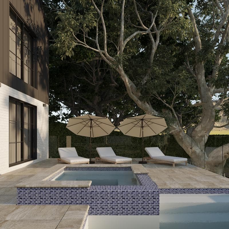 Aquabella Key West Catamaran 1x2 Porcelain Mosaic 12"x12" Pool Tile - Image 3