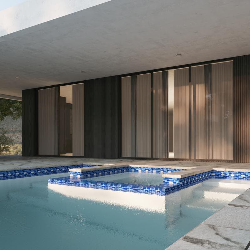 Aquabella Monet Paradise 1x2 Glass Mosaic 12"x12" Pool Tile (MS-1284) - Image 8