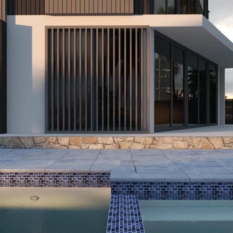 Aquabella Agate Jasper 1x2 Porcelain Mosaic 12"x12" Pool Tile - Image 4