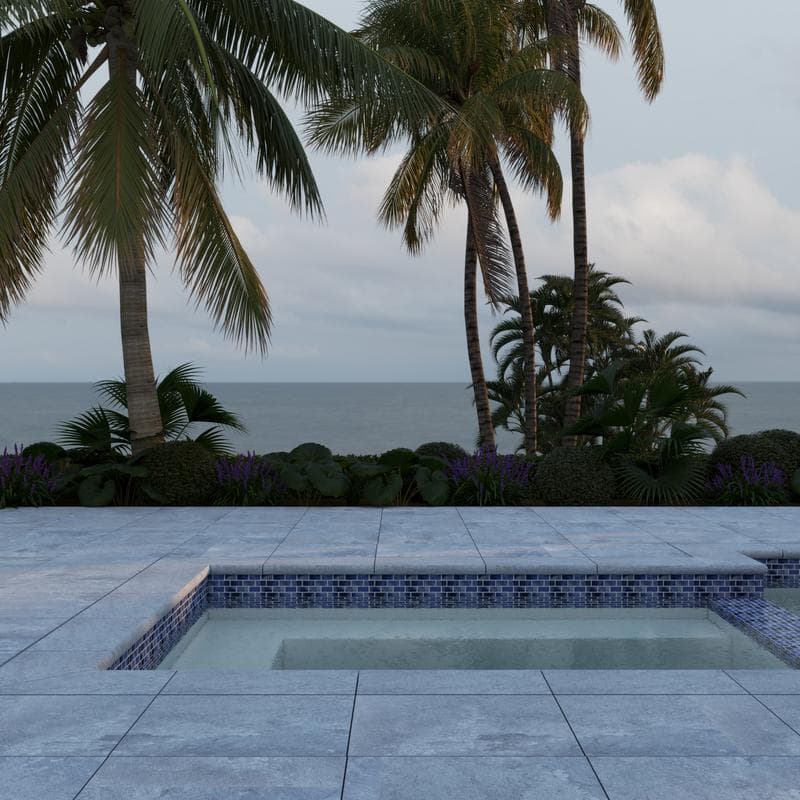 Aquabella Agate Jasper 1x2 Porcelain Mosaic 12"x12" Pool Tile - Image 7