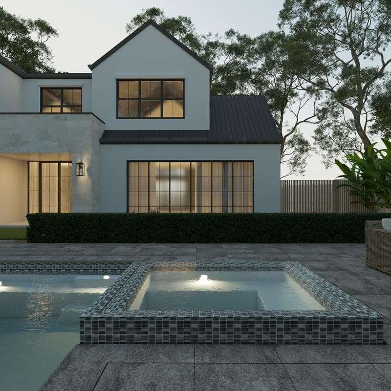 Aquabella London Westminster 1x2 Glass Mosaic 12"x12" Pool Tile (LS-1276) - Image 13