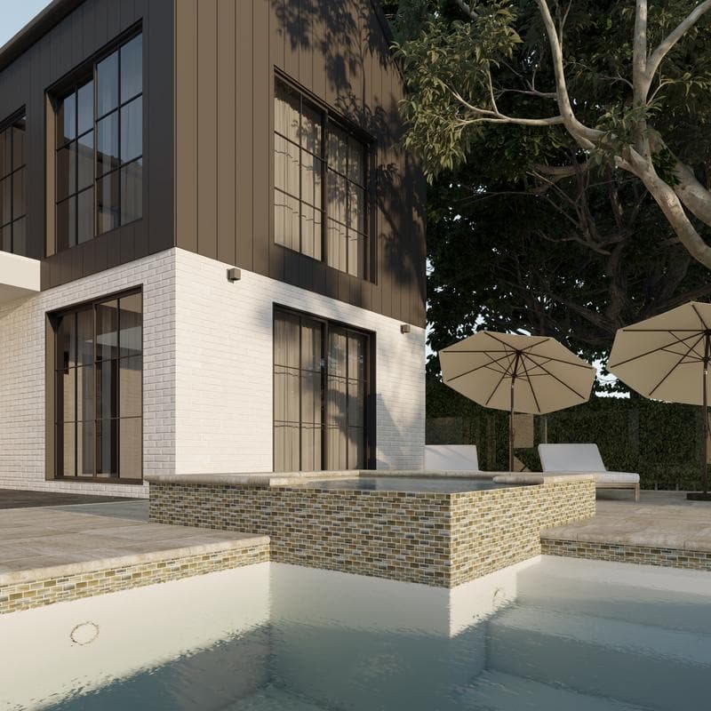 Aquabella Monet Stormy 1x2 Glass Mosaic 12"x12" Pool Tile (MS-1285) - Image 6