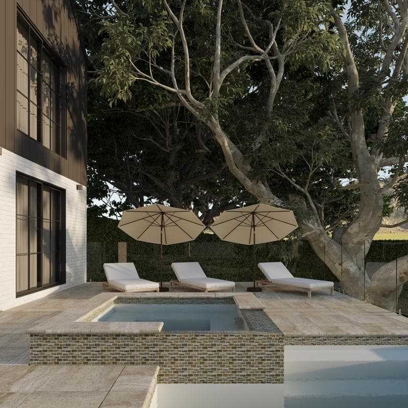 Aquabella Monet Stormy 1x2 Glass Mosaic 12"x12" Pool Tile (MS-1285) - Image 3