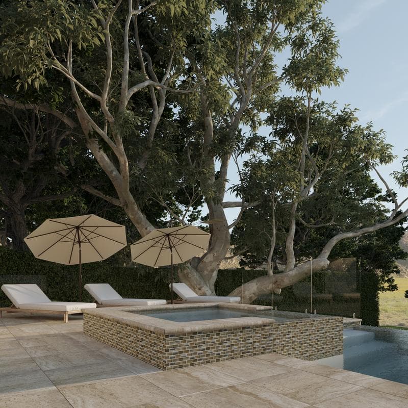 Aquabella Monet Stormy 1x2 Glass Mosaic 12"x12" Pool Tile (MS-1285) - Image 8