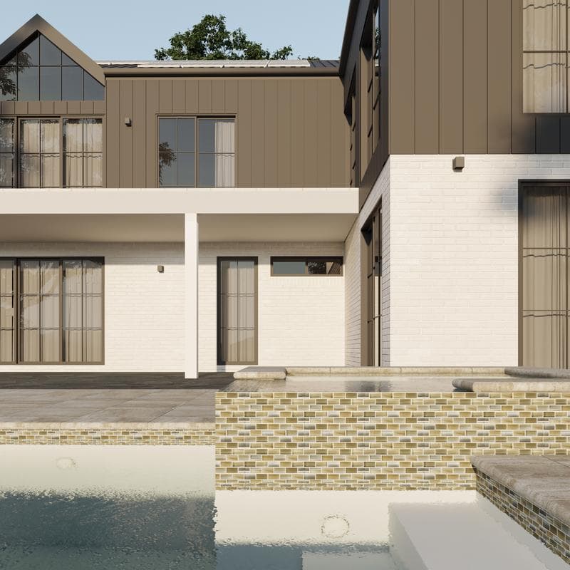 Aquabella Monet Stormy 1x2 Glass Mosaic 12"x12" Pool Tile (MS-1285) - Image 5