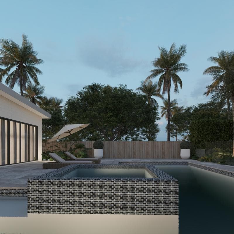 Aquabella Aurora Borealis Magic 1x2 Glass Mosaic 12"x12" Pool Tile (AB-1213) - Image 12