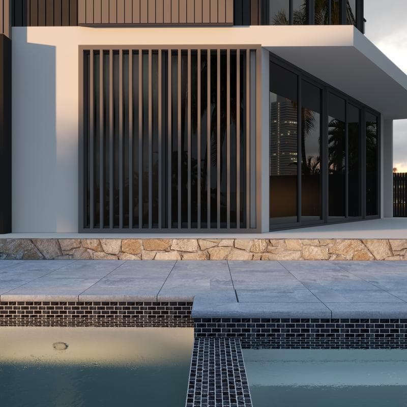 Aquabella Key West Martello 1x2 Porcelain Mosaic 12"x12" Pool Tile - Image 4