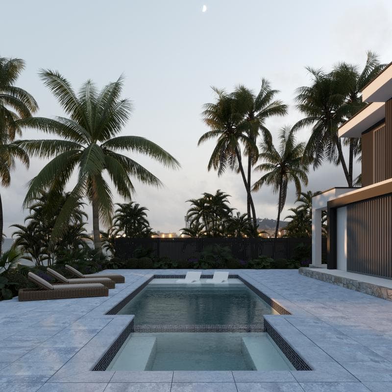 Aquabella Key West Martello 1x2 Porcelain Mosaic 12"x12" Pool Tile - Image 3