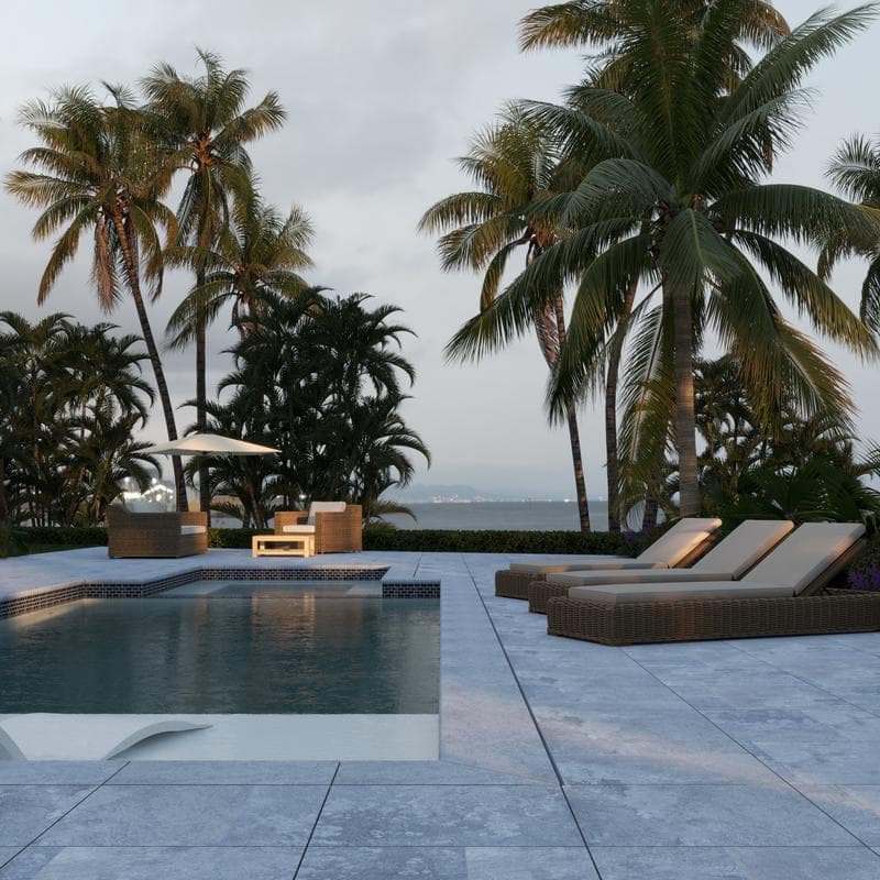 Aquabella Key West Martello 1x2 Porcelain Mosaic 12"x12" Pool Tile - Image 5