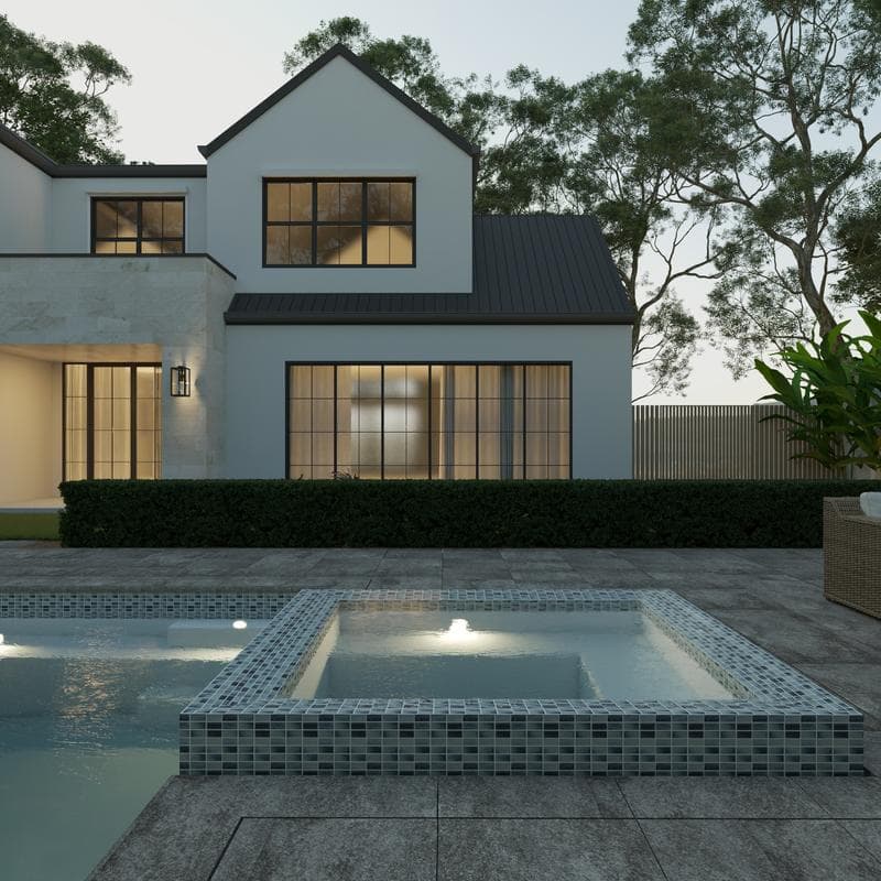 Aquabella London Ashford 1x2 Glass Mosaic 12"x12" Pool Tile (LS-1272) - Image 12