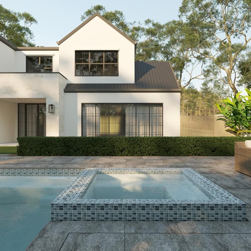 Aquabella London Ashford 1x2 Glass Mosaic 12"x12" Pool Tile (LS-1272) - Image 4