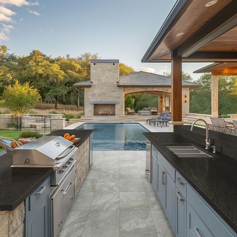 Argento Travertino 2cm Paver 24x24 - Image 2