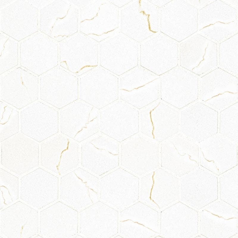 Miraggio Gold Field Tile 2x2 Hexagon - Image 1