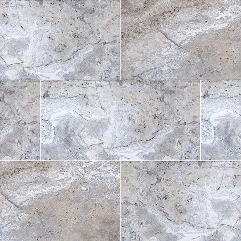Silver Travertine 3cm Paver 12x24 - Image 1