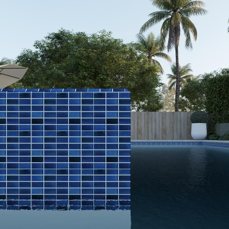 Aquabella London Victoria 1x2 Glass Mosaic 12"x12" Pool Tile (LS-1277) - Image 6