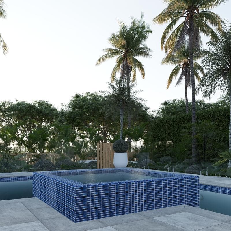 Aquabella London Victoria 1x2 Glass Mosaic 12"x12" Pool Tile (LS-1277) - Image 9