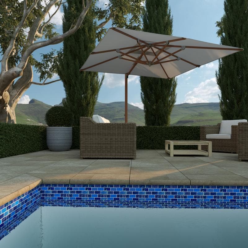 Aquabella Aurora Borealis Crystal 1x2 Glass Mosaic 12"x12" Pool Tile (AB-1210) - Image 6