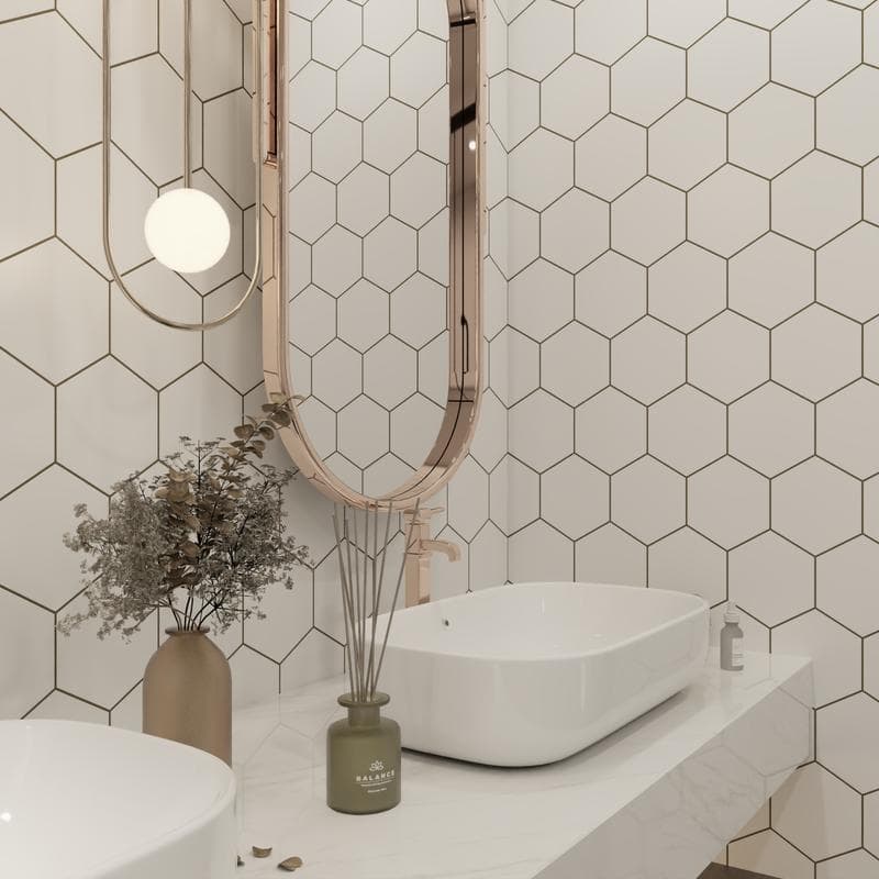 Marquise Hexagon Blanco Matte 5x6 - Image 8