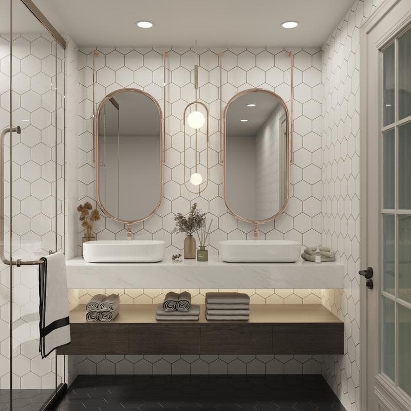 Marquise Hexagon Blanco Matte 5x6 - Image 2