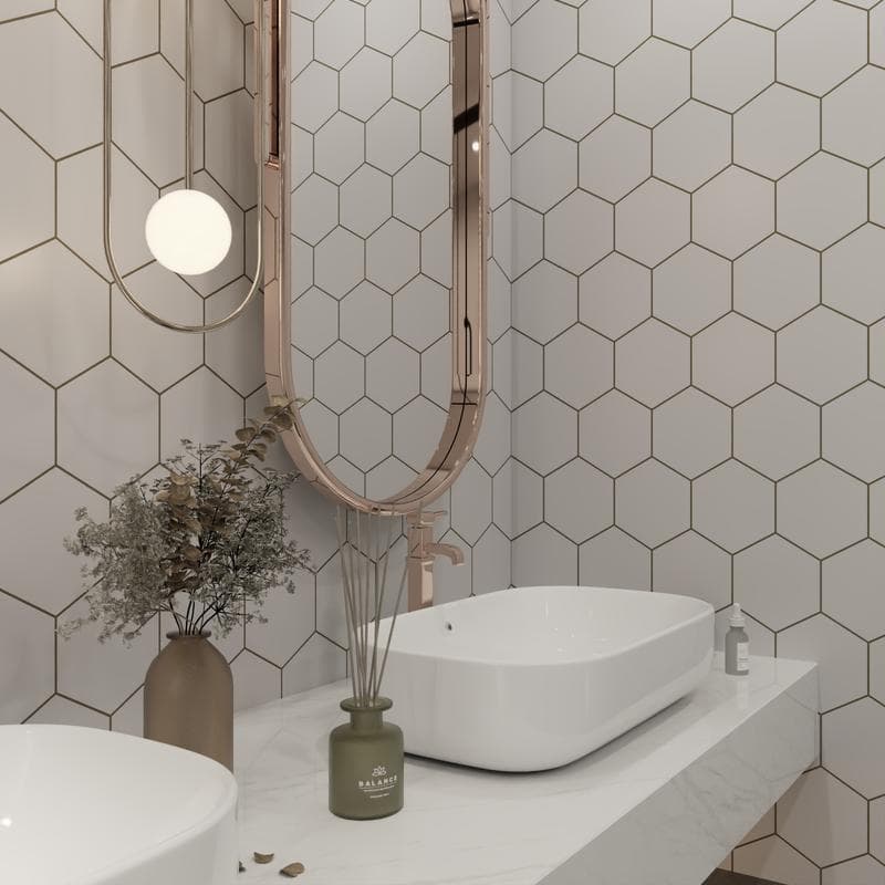 Marquise Hexagon Gris Matte 5x6 - Image 7