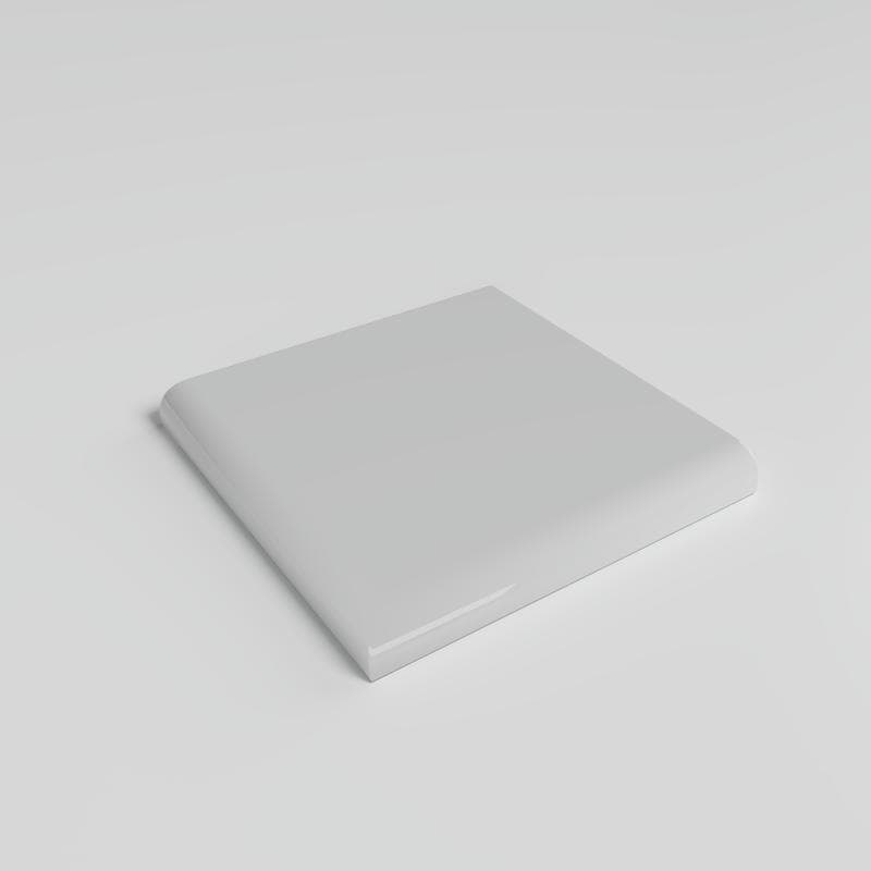 Mood Bright Tender Gray 3x3 Single Bullnose Corner - Image 2