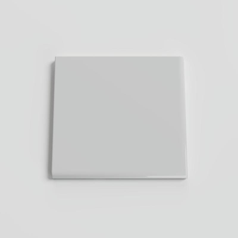 Mood Bright Tender Gray 4-1/4 x 4-1/4 Single Bullnose Corner - Image 1