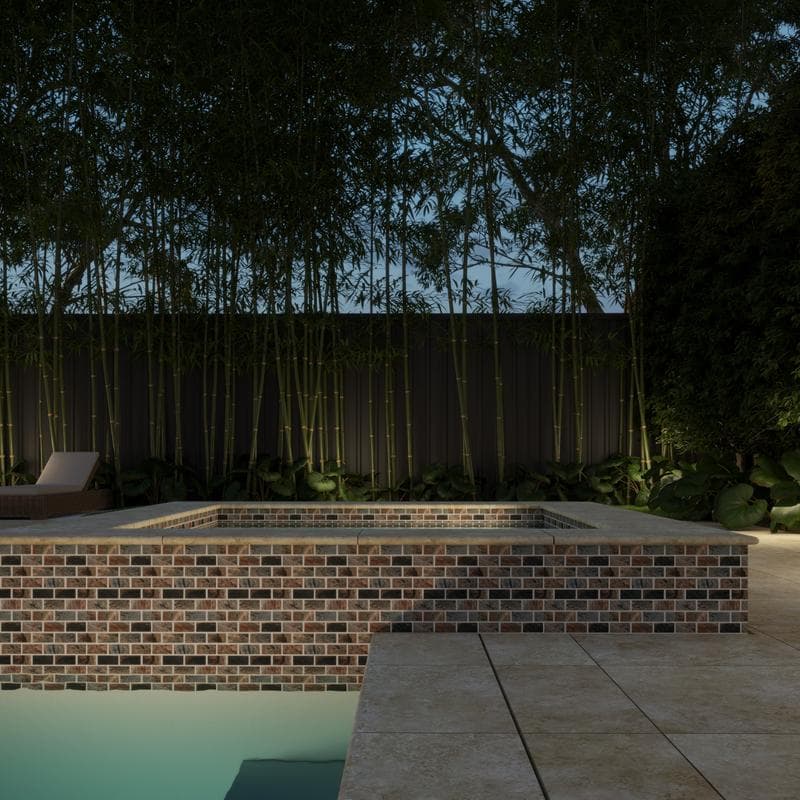 Aquabella Nevada Mohave 1x2 Porcelain Mosaic 12"x12" Pool Tile - Image 13