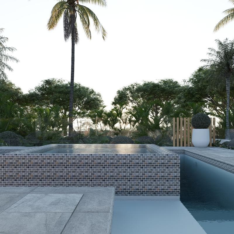 Aquabella Nevada Vegas 1x2 Porcelain Mosaic 12"x12" Pool Tile - Image 4