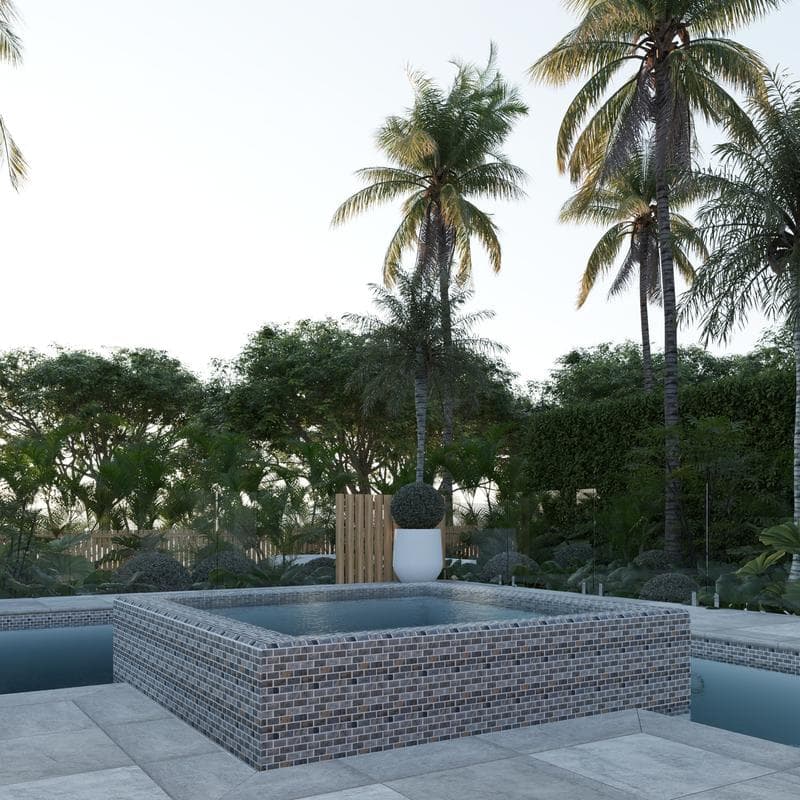 Aquabella Nevada Vegas 1x2 Porcelain Mosaic 12"x12" Pool Tile - Image 9