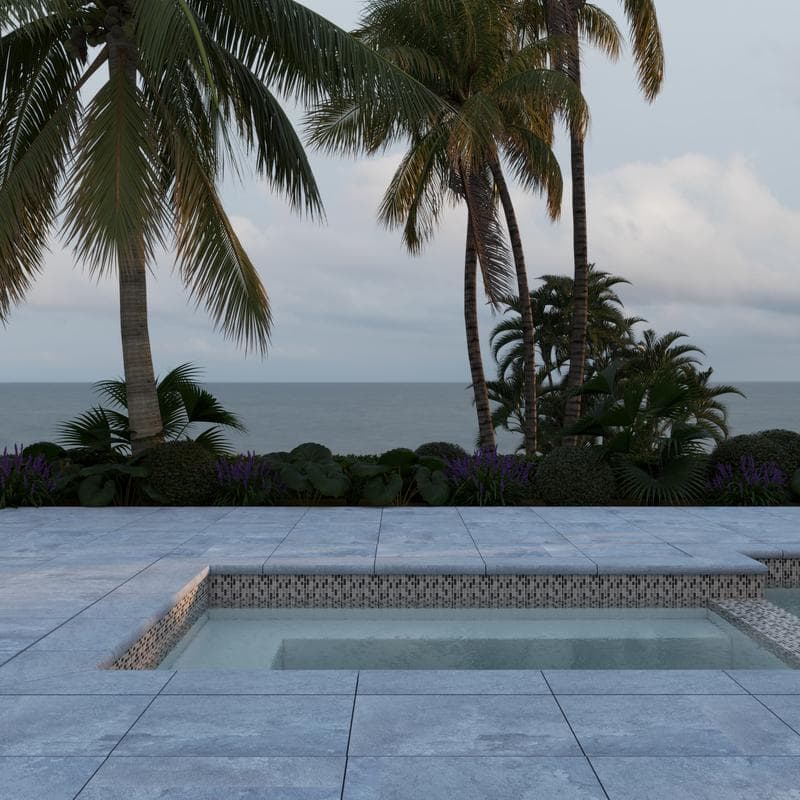 Aquabella Stone Age Broken 1x2 Porcelain Mosaic 12"x12" Pool Tile - Image 7