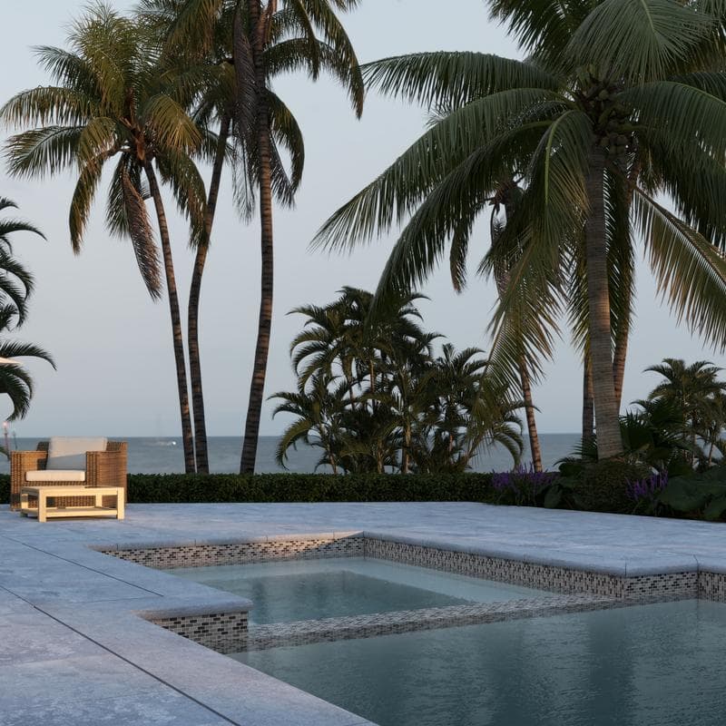 Aquabella Stone Age Broken 1x2 Porcelain Mosaic 12"x12" Pool Tile - Image 6