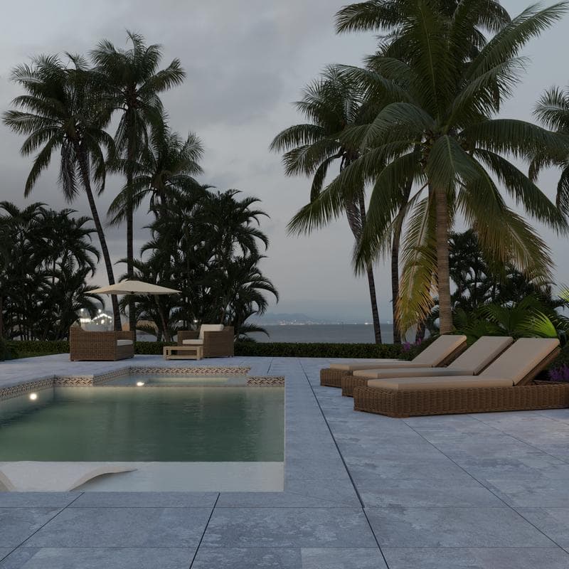 Aquabella Stone Age Broken 1x2 Porcelain Mosaic 12"x12" Pool Tile - Image 13