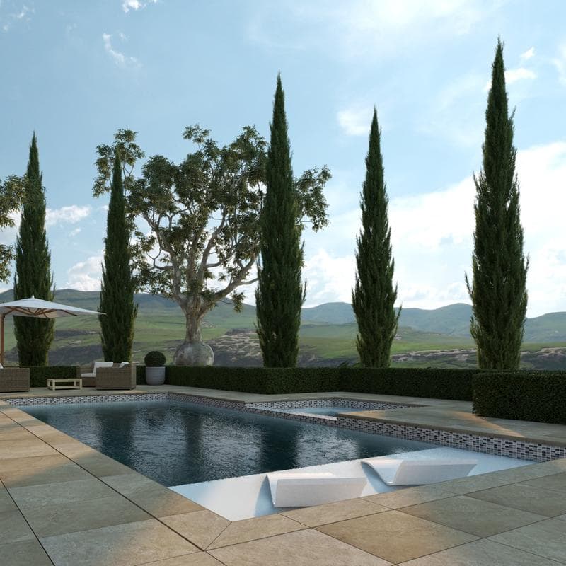 Aquabella Stone Age Straight 1x2 Porcelain Mosaic 12"x12" Pool Tile - Image 8