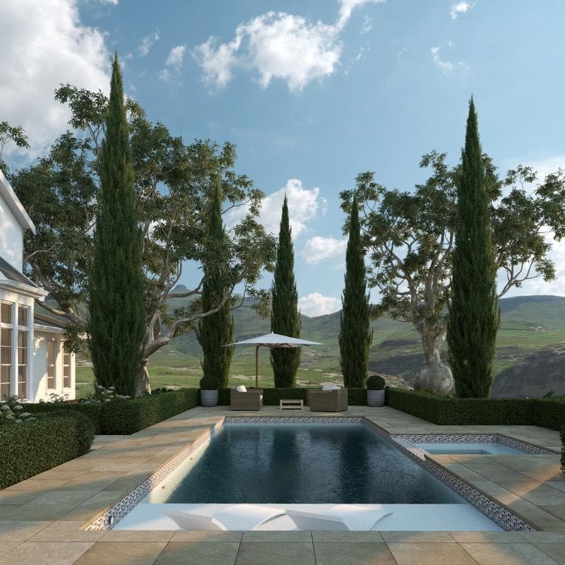 Aquabella Stone Age Straight 1x2 Porcelain Mosaic 12"x12" Pool Tile - Image 2