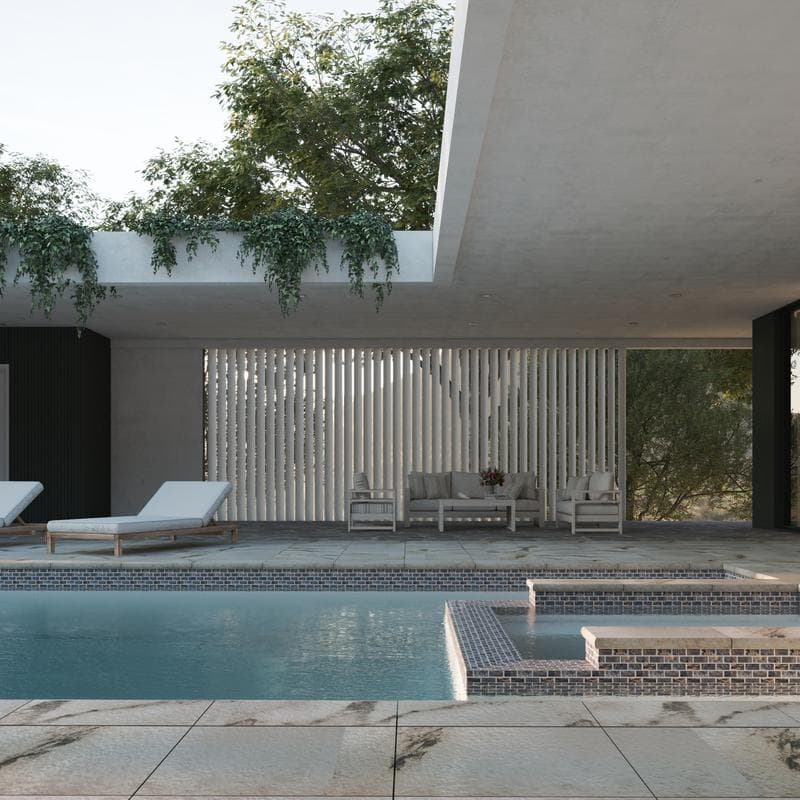 Aquabella Rivers Delaware 1x2 Porcelain Mosaic 12"x12" Pool Tile - Image 10