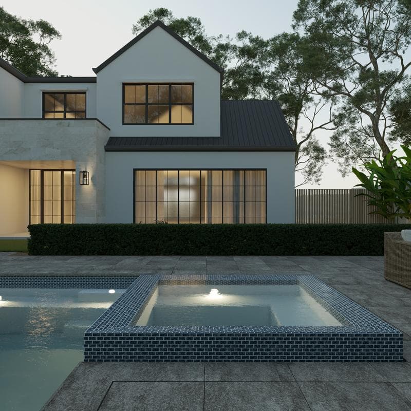 Aquabella Timeless Adventure 1x2 Porcelain Mosaic 12"x12" Pool Tile - Image 12