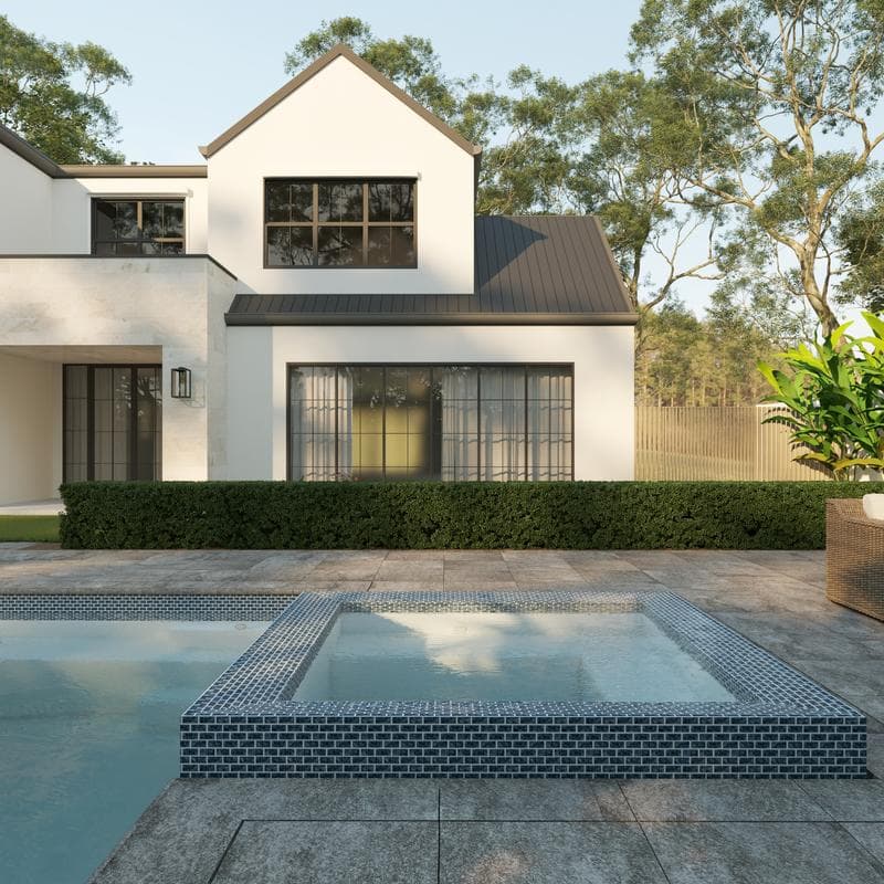 Aquabella Timeless Adventure 1x2 Porcelain Mosaic 12"x12" Pool Tile - Image 4