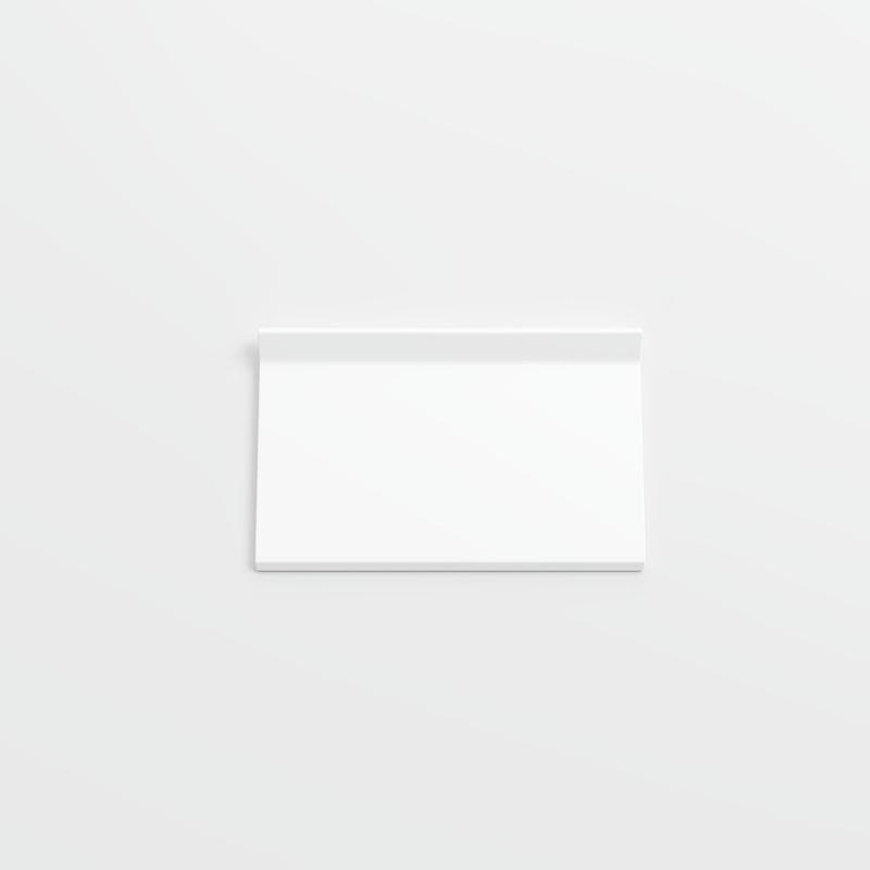 Mood Matte White Ice 3 3/4 x 6 Cove - Flat Top - Image 1