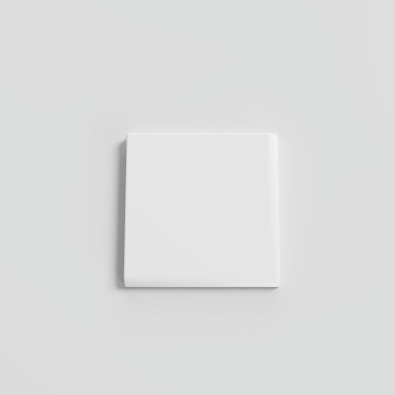 Mood Matte White Ice 3x3 Single Bullnose Corner - Image 1