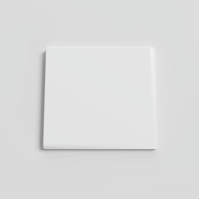 Mood Matte White Ice 4-1/4 x 4-1/4 Single Bullnose Corner - Image 1