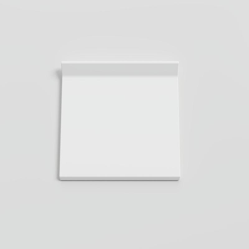 Mood Matte White Ice 4-1/4 x 4-1/4 Cove - Flat Top - Image 1