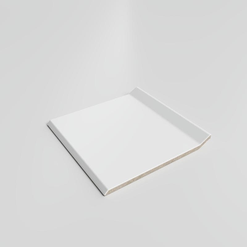 Mood Matte White Ice 4-1/4 x 4-1/4 Cove - Flat Top - Image 2