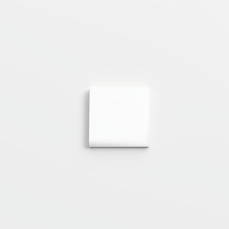 Mood Bright White Ice 2x2 Single Bullnose Corner - Image 1